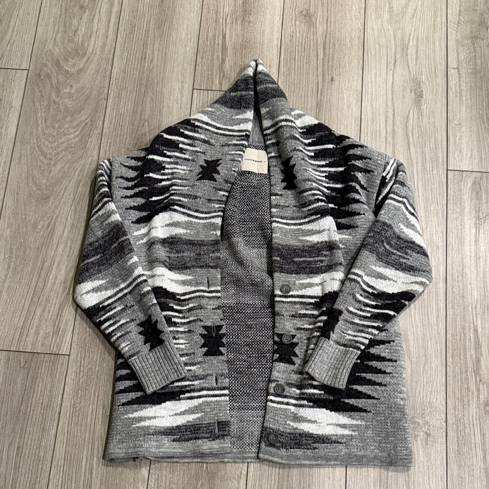 Lucky Brand Southwestern Sweater Cardigan Medium